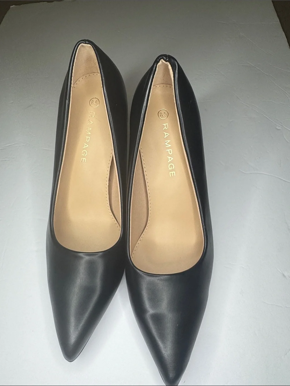 Basic Black Pumps Pointed Toe Stable Heel